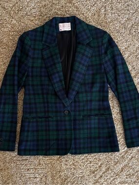 AUTHETNIC VINTAGE Made in USA Pendelton Tartan Plaid Wool Blazer